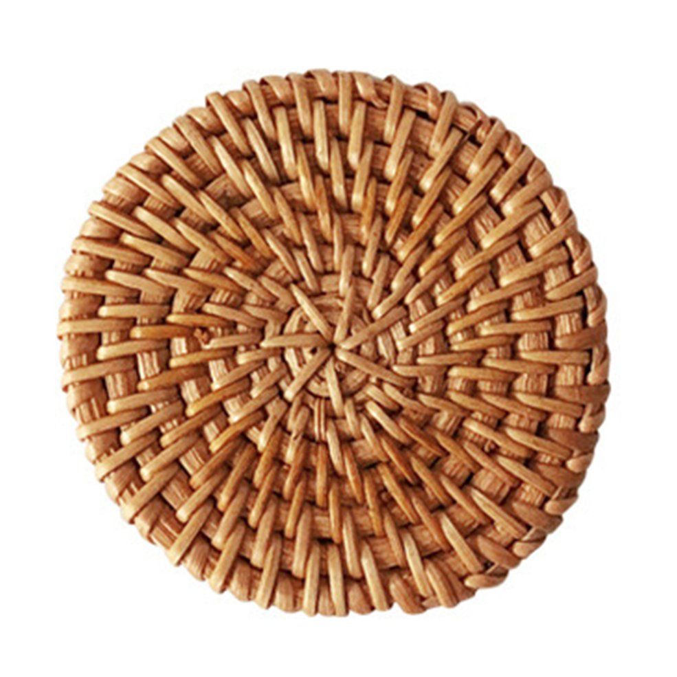 Durable Rattan Heat Insulation And Scald Proof Coaster Reinforced Design