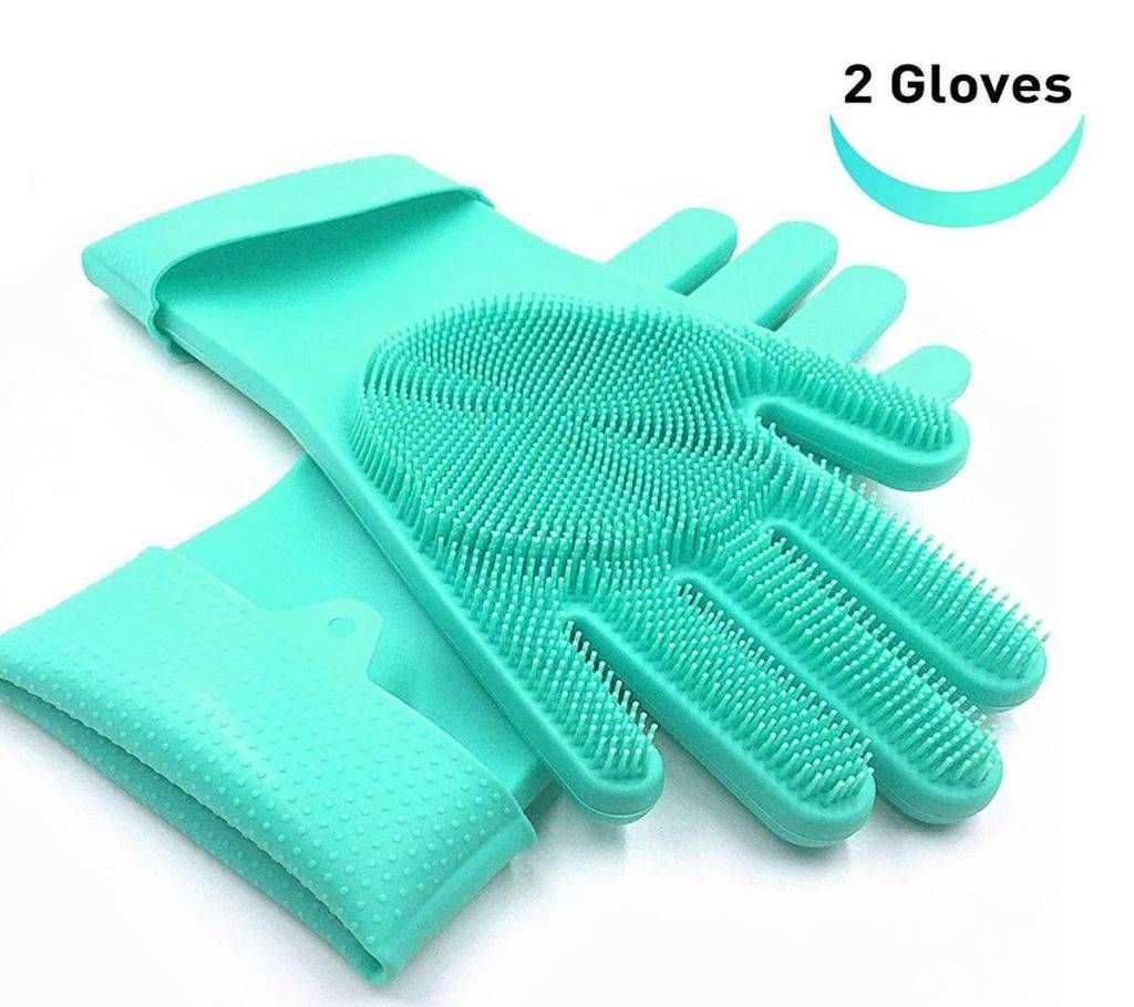 Silicone Washing Hand Gloves