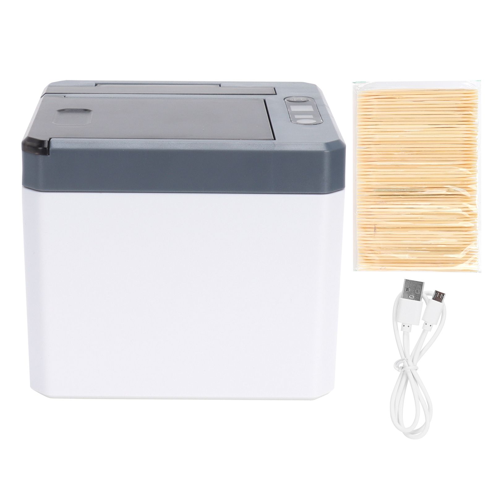 Toothpick Holder Large Capacity Leakproof Box With USB Cable For