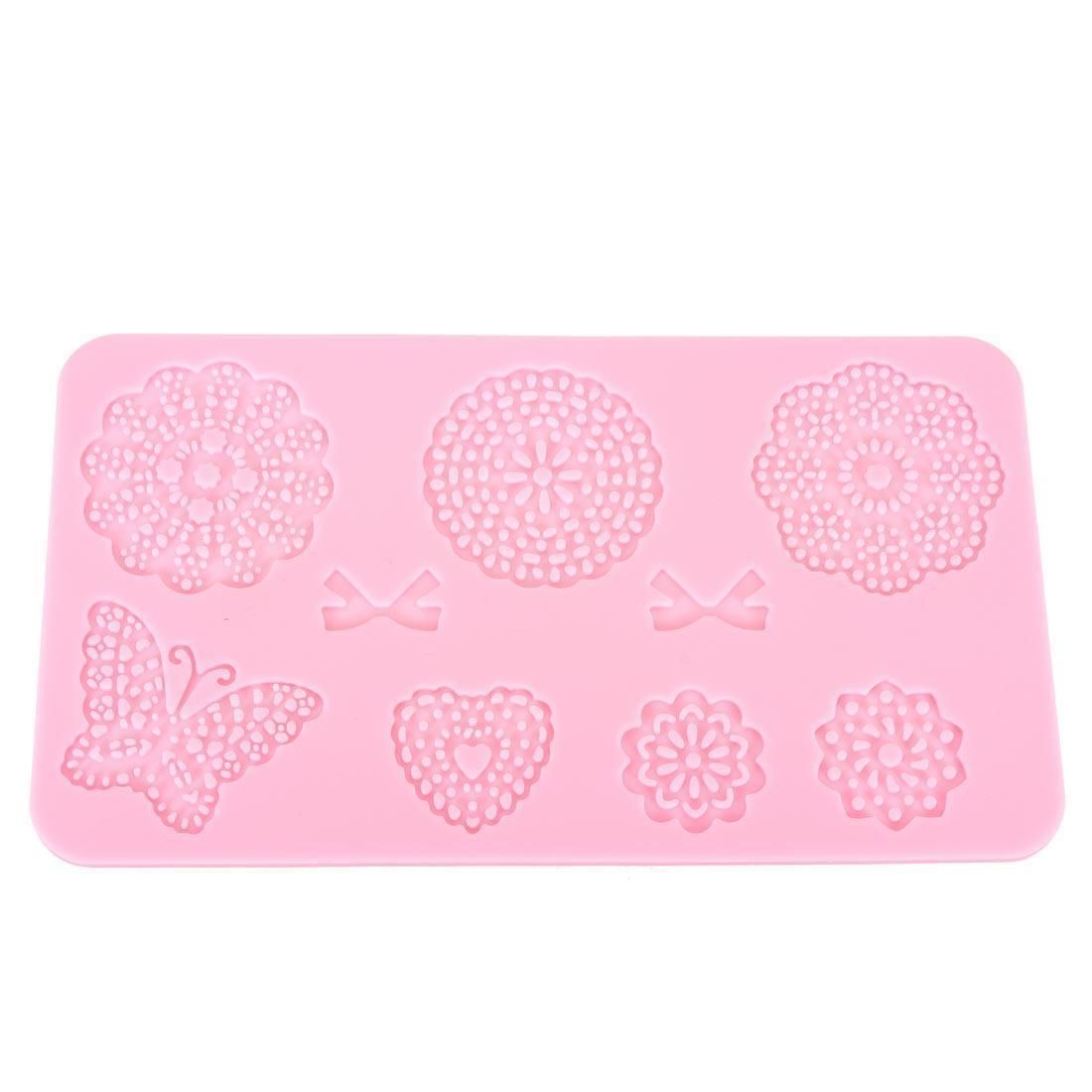 Fondant Cake Silicone Lace Mold Decoration Butterfly Bows Flowers