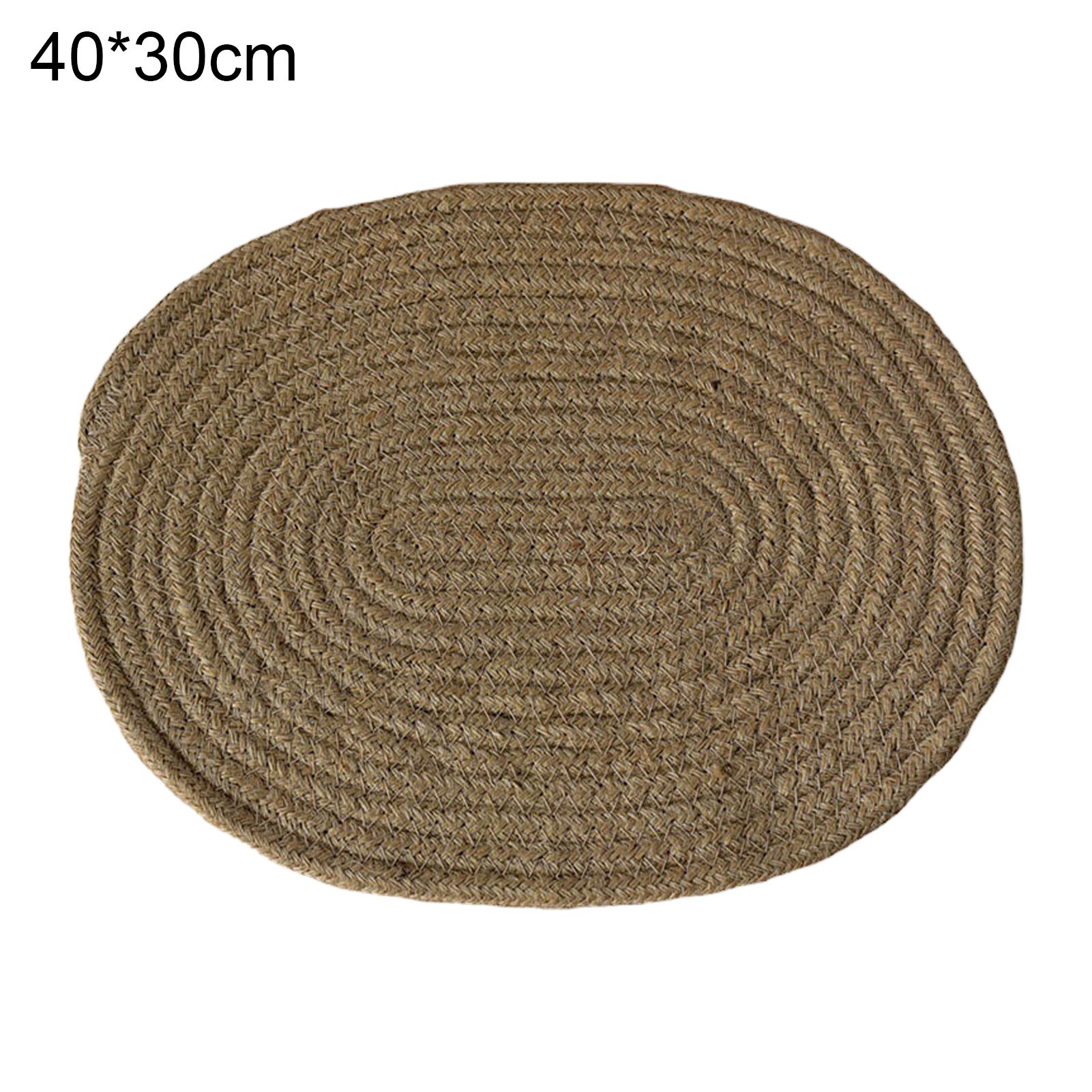 Cup Placemat Natural Non-slip Lightweight Table Mat Hand-woven Placemat Kitchen Gadget for Home