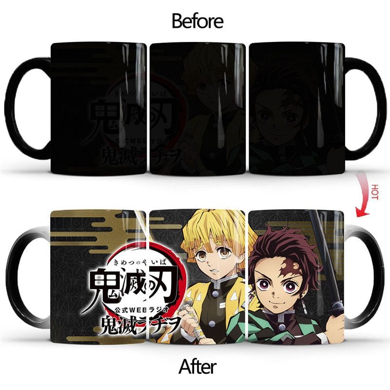 Creative Anime Demon Slayer Kimetsu No Yaiba Color Chang Coffee Mug Cup Magic Ceramic Cups Milk Cups Coffee Mugs Drinkware