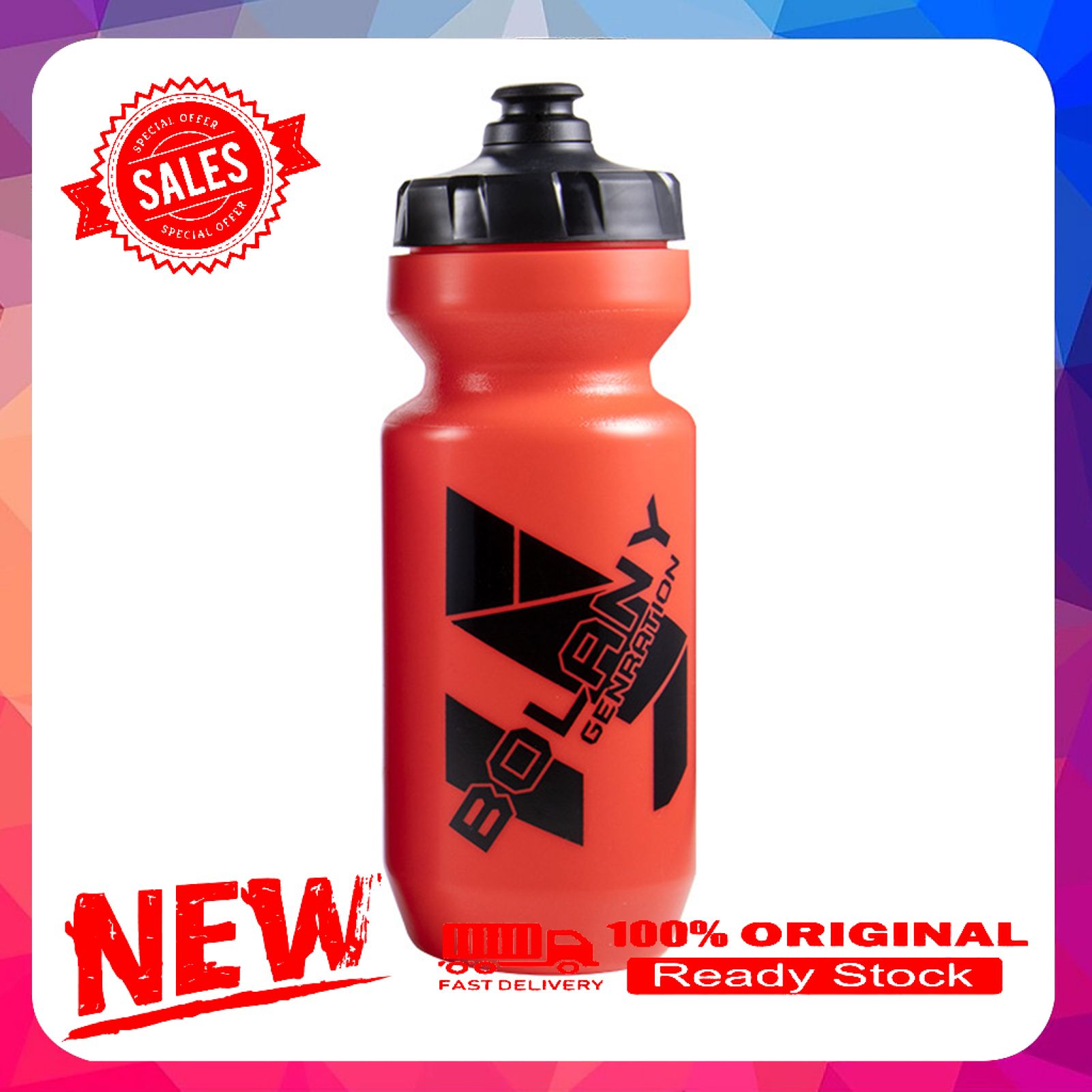 610ml Cycling Water Bottle Squeeze Effortless BPA-free Smell-less Gym Camping Hiking Travel Water Bottle for Outdoor