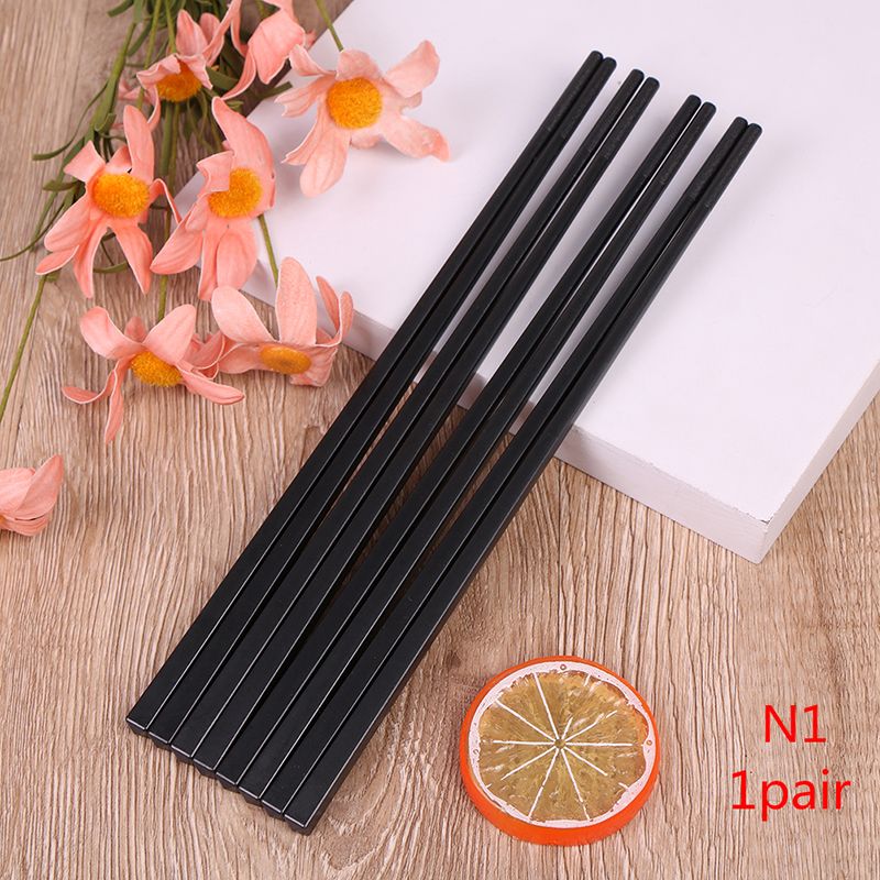 1 Pair Japanese Chopsticks Alloy Non-Slip Sushi Chop Sticks Set Chinese Gift