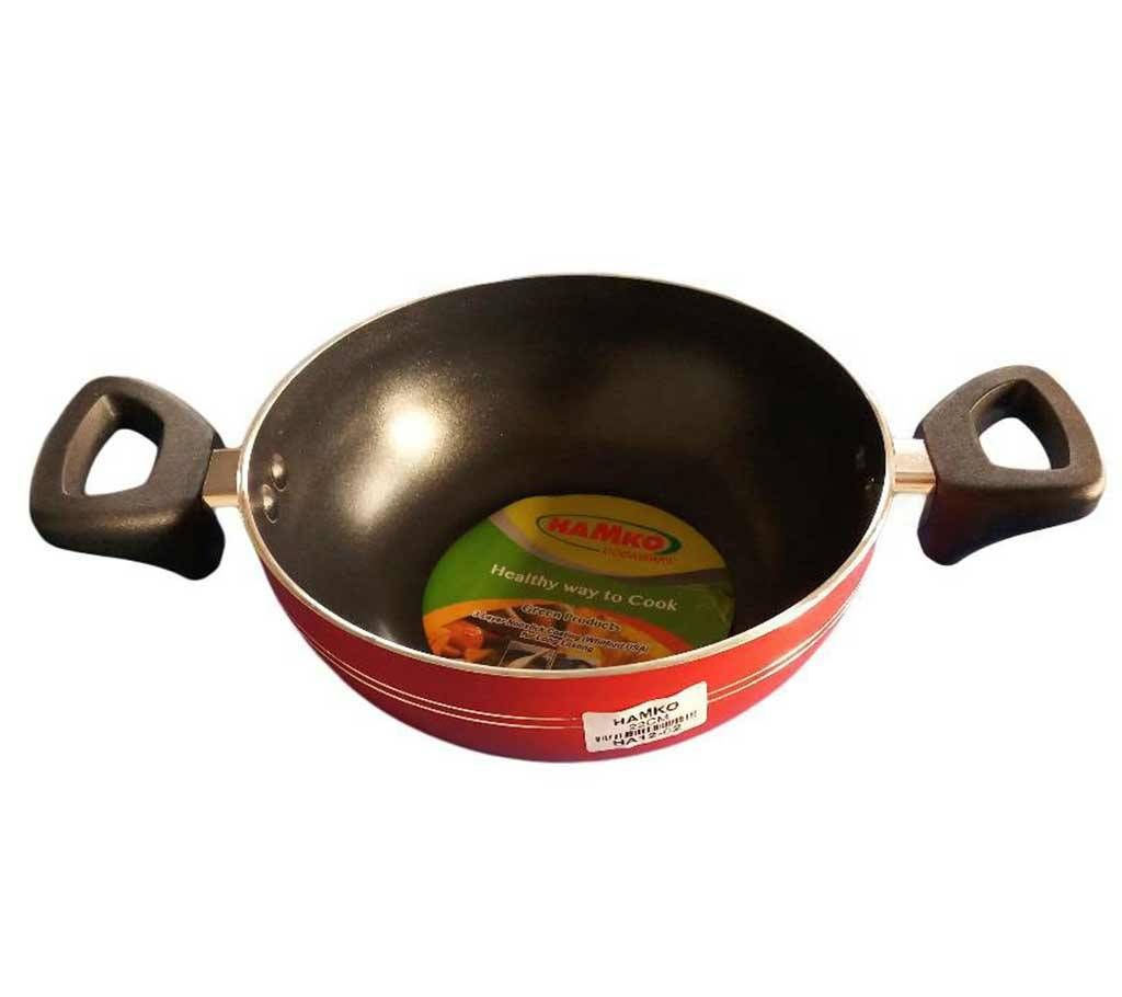 Hamko HA12-02 (TH Wokpan with Glass Lid Red-22 CM)
