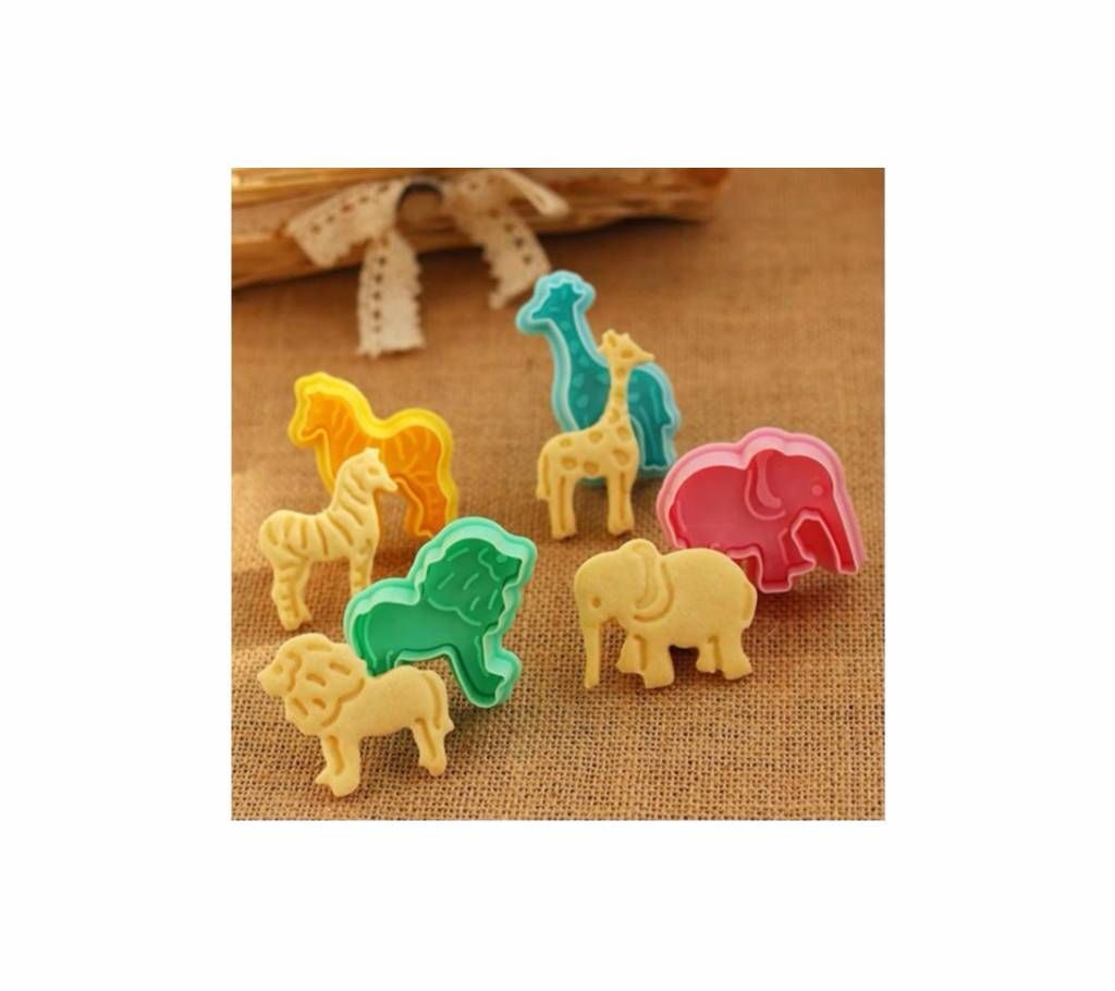 4Pcs Animal Shape Cookie Biscuit Plunger Cutters