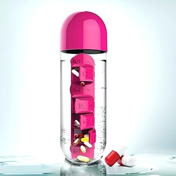Medicine Organizer Water Bottle 