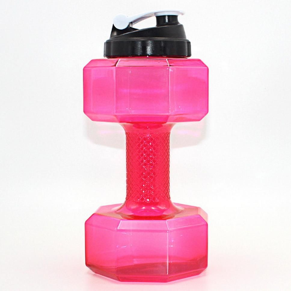 Creative 2.2L Large Capacity Gym Cup Portable Dumbbell Water Bottle For Outdoor Camping Sports
