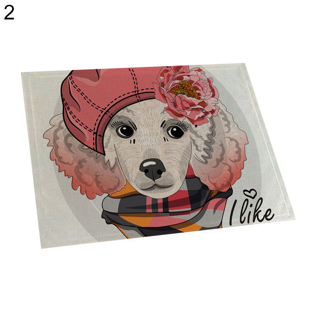 42x32cm Stylish Goat Print Heat Insulation Coaster Placemat Cup Pad Desk Decor