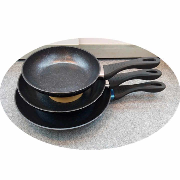 20/24/28cm marble non stick  fry pan set /aluminum non stick fry pan 3pcs  non stick pan sets