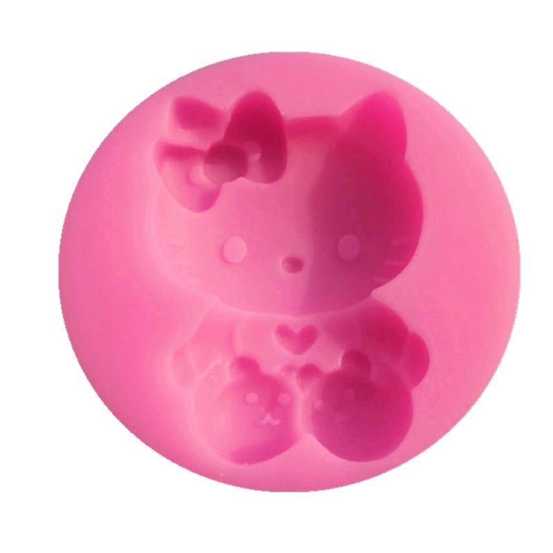Cartoon  Cat Fondant Cake Mold Jelly Mold Liquid Silicone Mold Handmade Soap Baking Tool A007