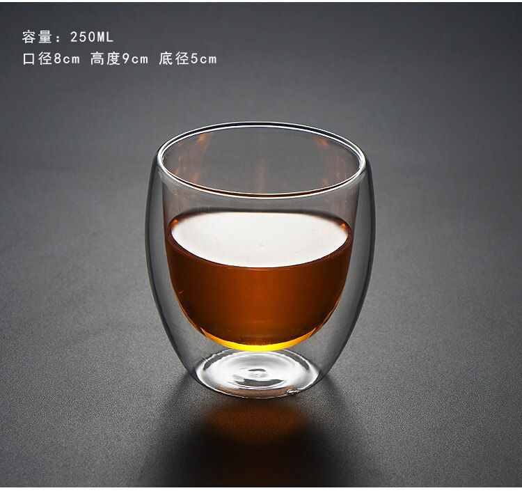 Hart Liefde Vormige Glazen Mok Paar Kopjes Double Wall Cup Hittebestendige Thee Bier Mokken MKoffie Cup gift Drinkware