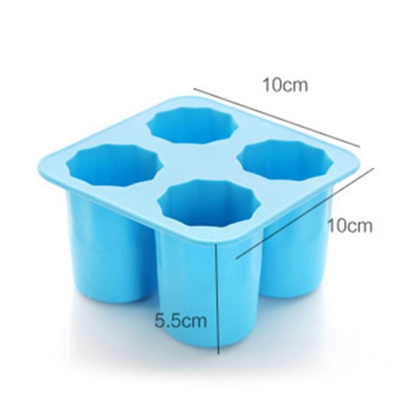 Silicone 4 Cup Shape Ice Cubes Mold Ice Mould SGlass Ice Cubes Tray  Cocktail Colder Tools Summer Drinking Tools