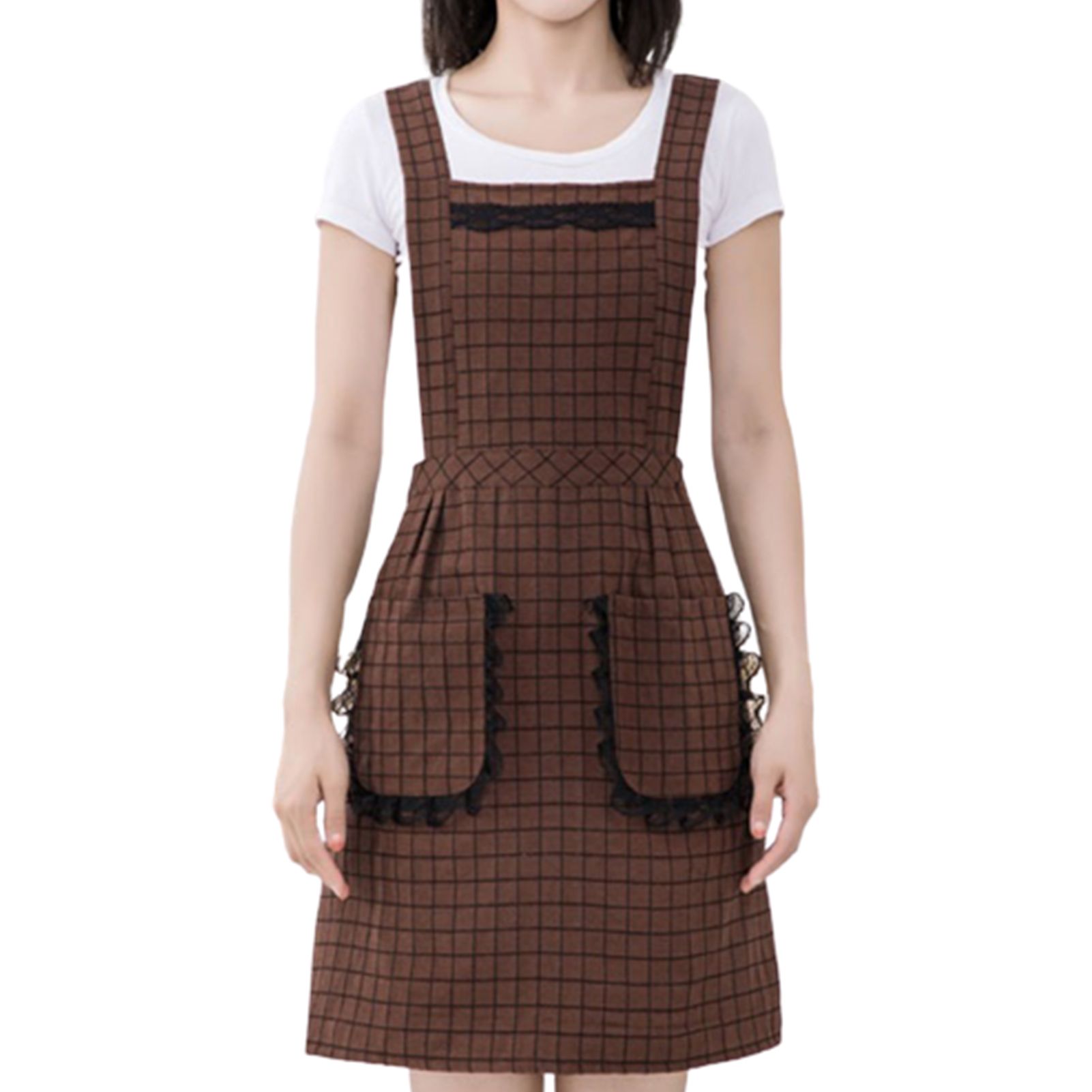 Cooking Bib Breathable Cleaning Cooking Decorative Lace Pinafore