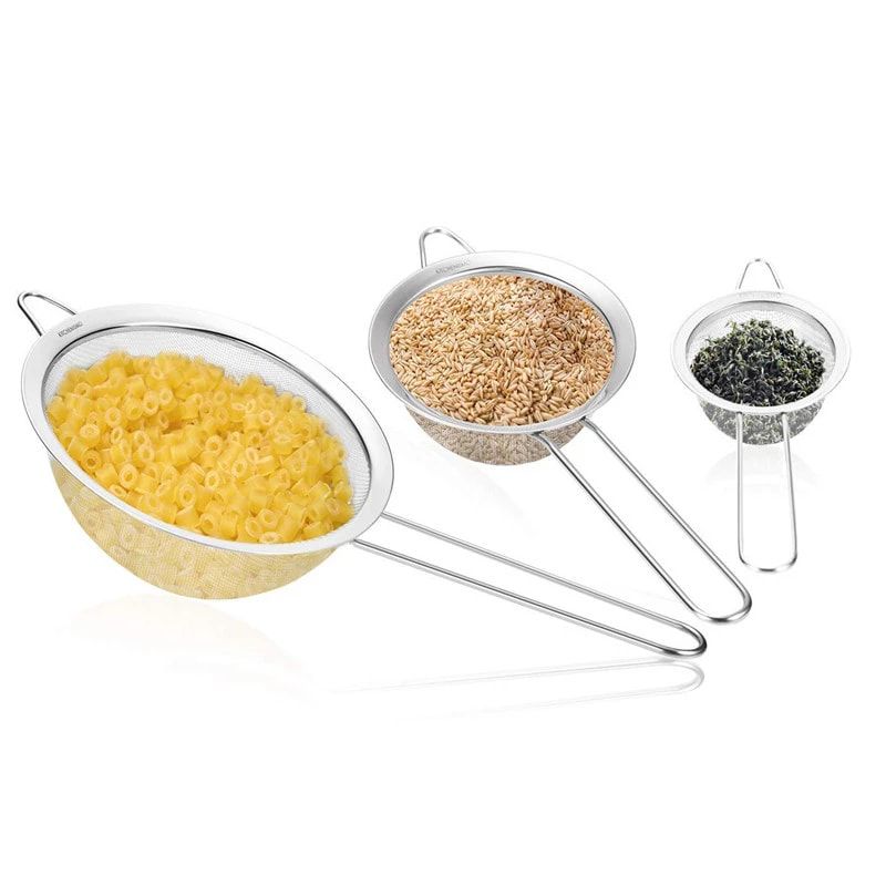 Food Strainer set of 3 stainless steel 3Pic