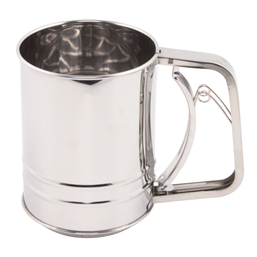 Stainless Steel Flour Sifter Large Baking Powdered Sugar Sieve Cup Kitchen Tool