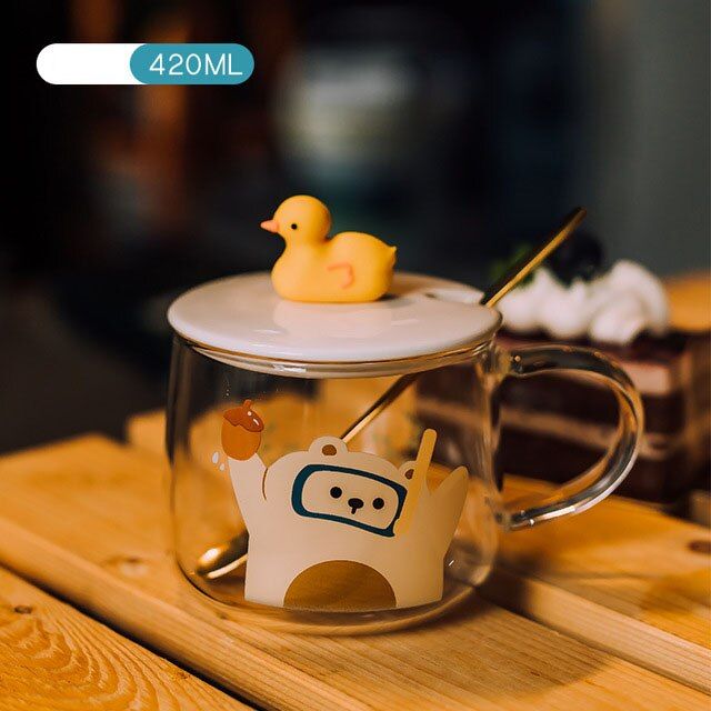 Claw/Paw Cup Double Glass Coffee Mug Cartoon Cute Milk Juice Cup Home Office Cafe Tazas Best Gift for Festival