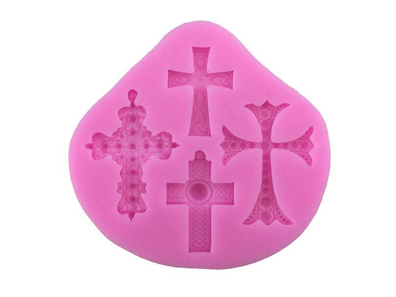 Lace Cross Shape Silicone Cake Mold Baking Mold For Cookie Chocolate Jelly Clay Sugar Craft Fondant Cake Decorating Tools