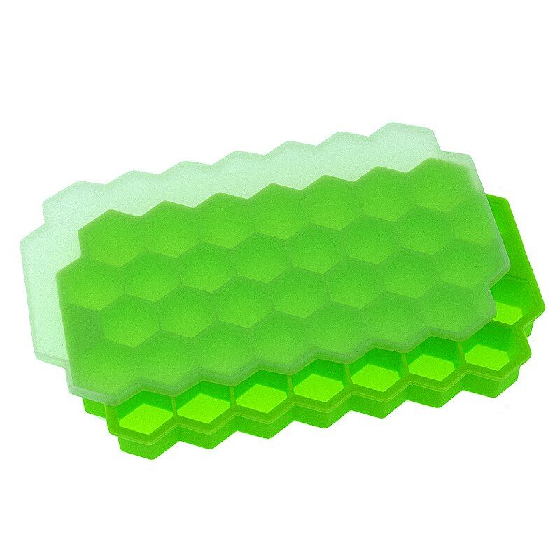 37 Cavity Silicone Ice Cube Tray Honeycomb Ice Cube Mold With Lid Flexible Ice Cream Maker For Party  Cocktail BPA Free