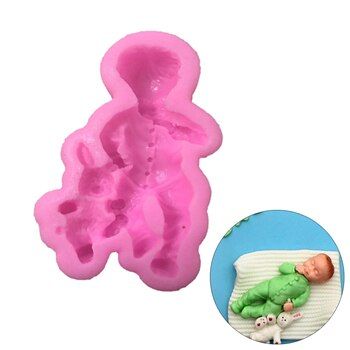 1Pc Baby Boy Girl Little Body Shape Cake Mold Cute Liquid Silicone Cake Decorating Mould DIY Happy Birthday Wedding Cake Tools