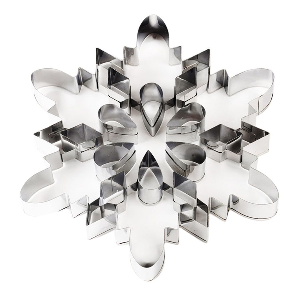 Stainless Steel Snowflake Cookie Cutter Biscuit Pastry Cake Mold Baking Tool