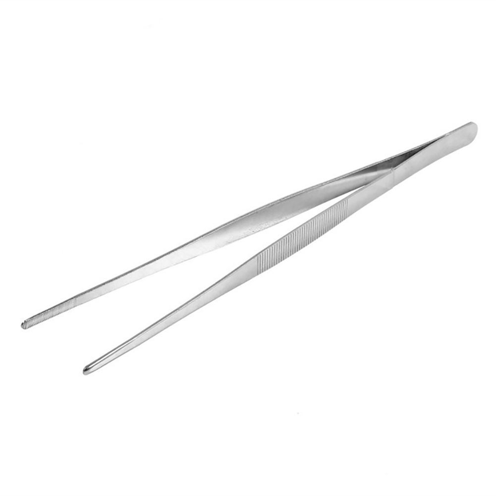 16/20/25/30cm Toothed Tweezers Stainless Steel Long Food Tongs Barbecue BBQ Tool