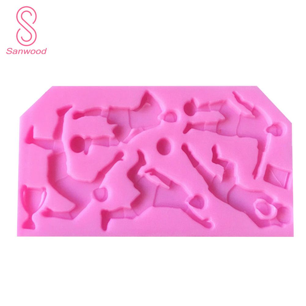 Football Sport Silicone DIY Fondant Cake Chocolate Mold Baking Decorating Tool