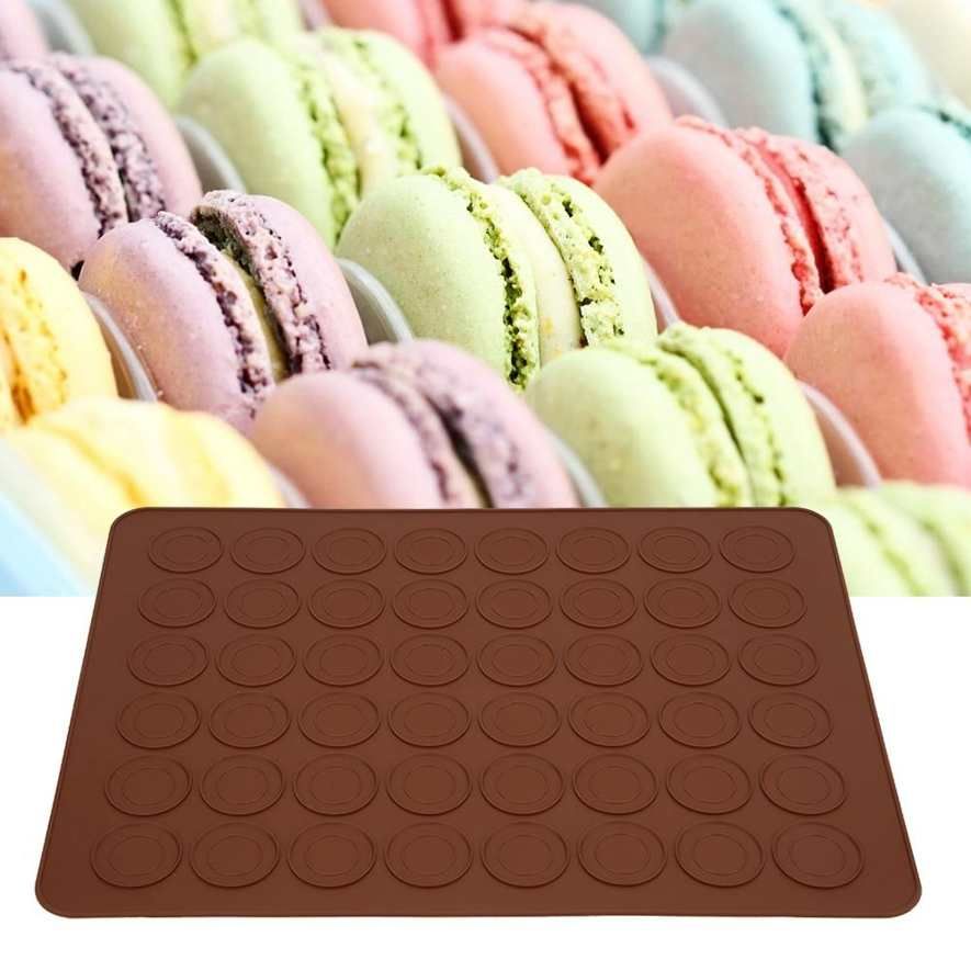Silicone Macarons Mat 48 Holes Macaron Cake Pad Baking Tray Oven Non-Stick Tools Diy Kitchen Accessory