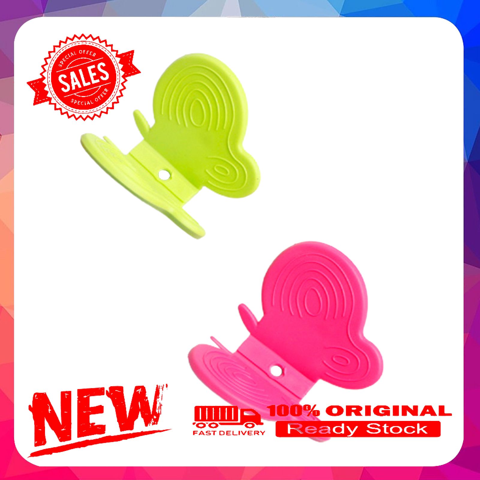 2Pcs Pot Holders Anti-scald Magnetic Silicone Multifunctional Butterfly Shape Fridge Magnets Oven Mitts for Gifts