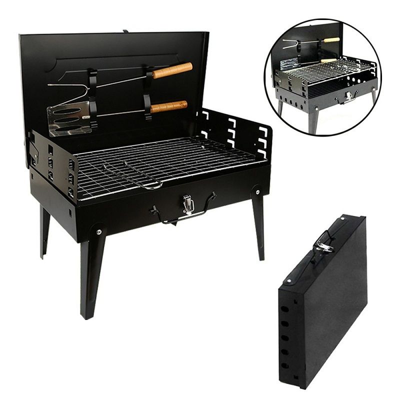 Portable Camping Bbq Stove With Tools