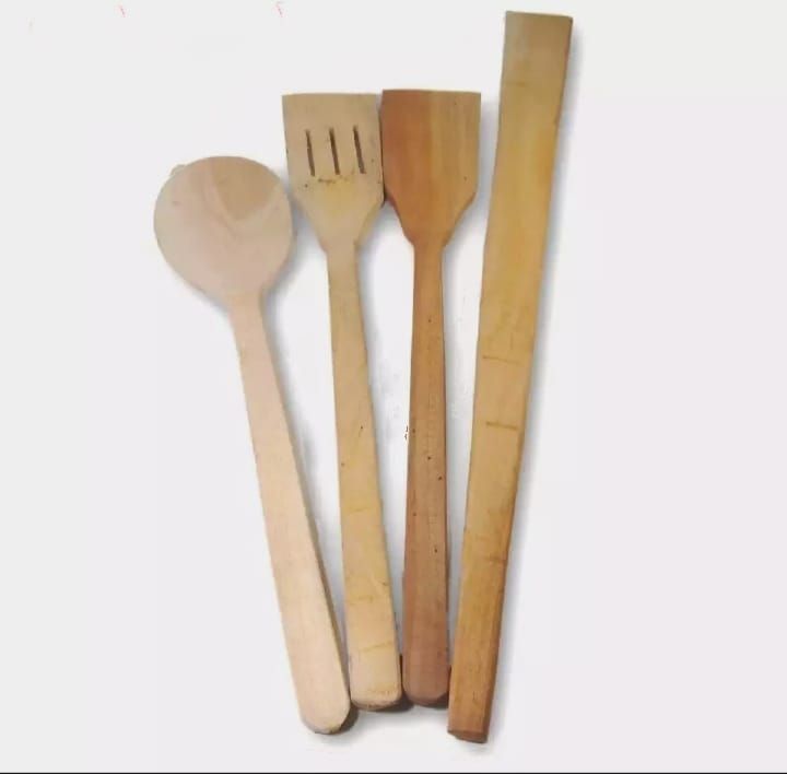 Wooden Kitchen Tools 4 Pcs Combo Set - Kitchen Accessories