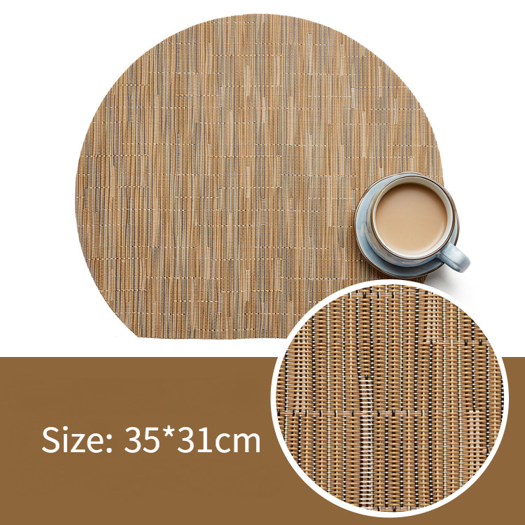 Semicircular PVC Placemat Ins Insulated Nordic Placemat Hotel Home Bowl Mat Coaster