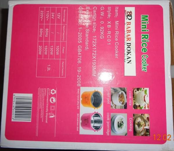 Mini Rice Cooker Electric Lunch Box