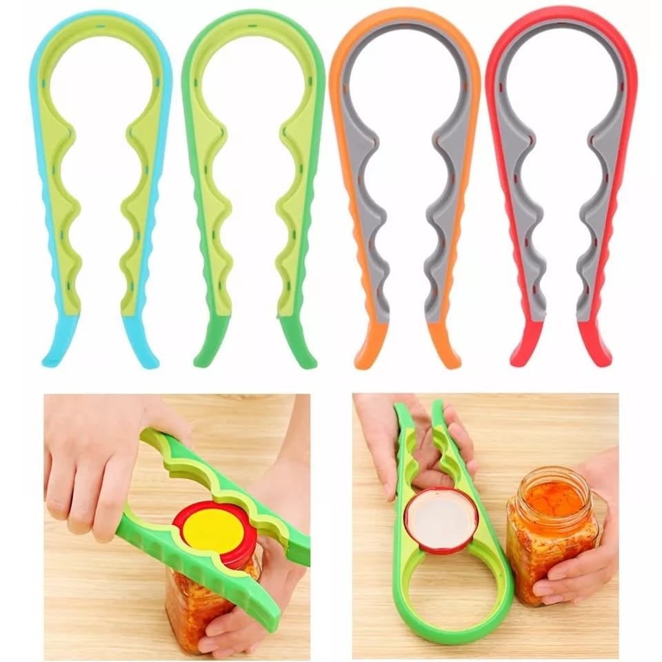 4 in 1 Handy Anti-slip Can Lid Screw Opener Bottle Opener