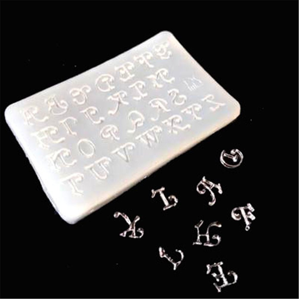 1pc DIY Ice Fondant Tray Cake Decorating Tool Cake Tools Silicone Rectangle Russian Alphabet Letters Chocolate Cake Mold