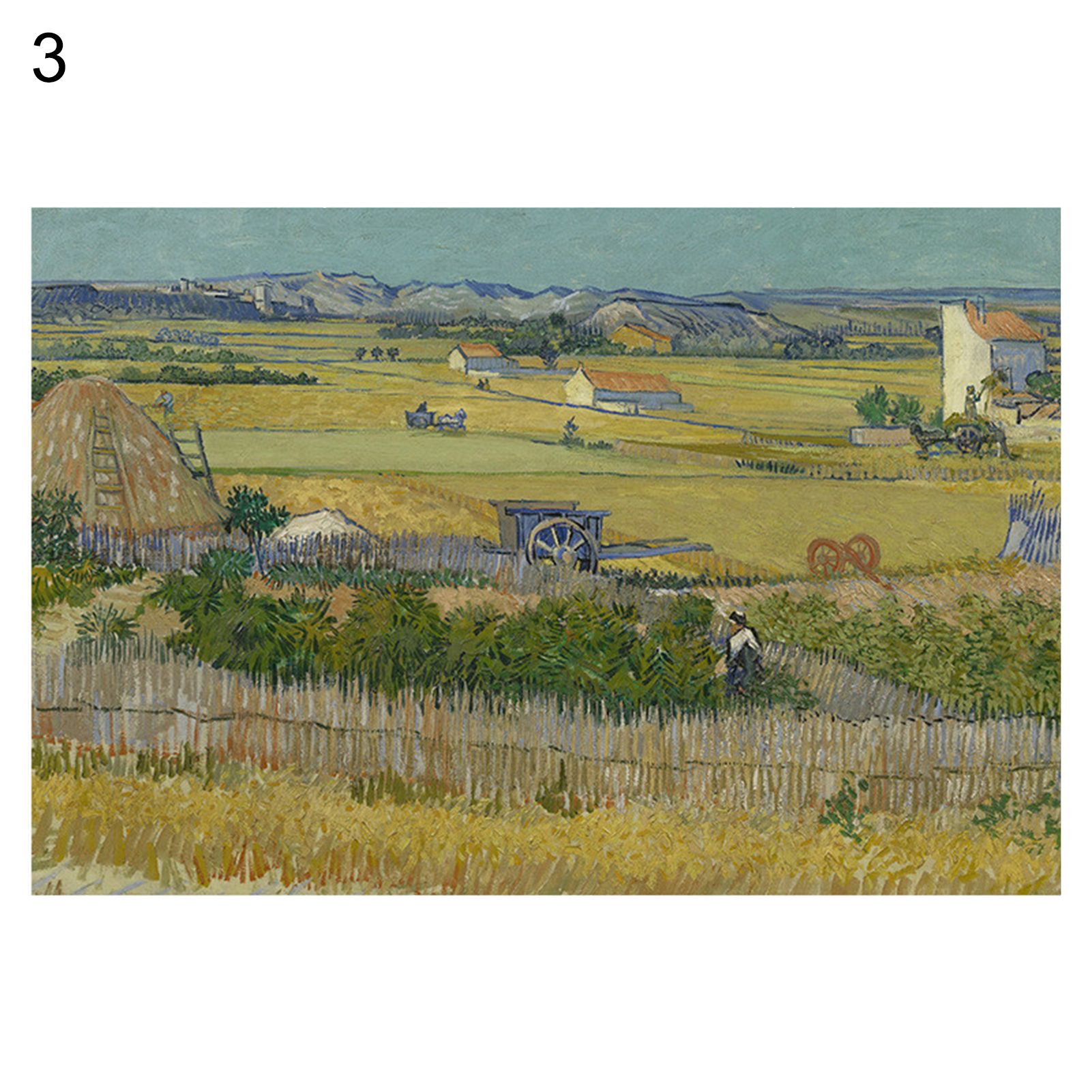 Waterproof Dining Pad Heat Resistance Linen Long Lifespan Oil Painting Table Mat for Kitchen