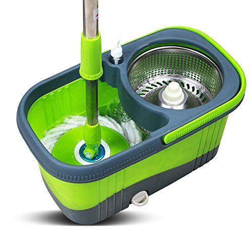 Stainless Spin Mop Microfiber Rotating Head With Drain Cod