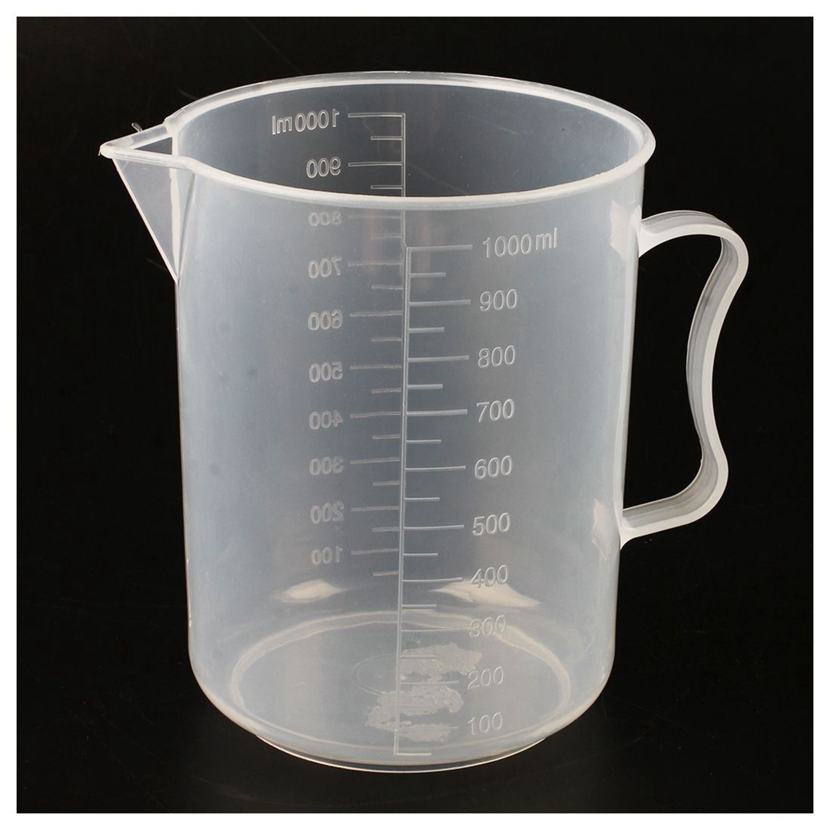 2X 1000Ml Transparent Graduated Beaker with Handle