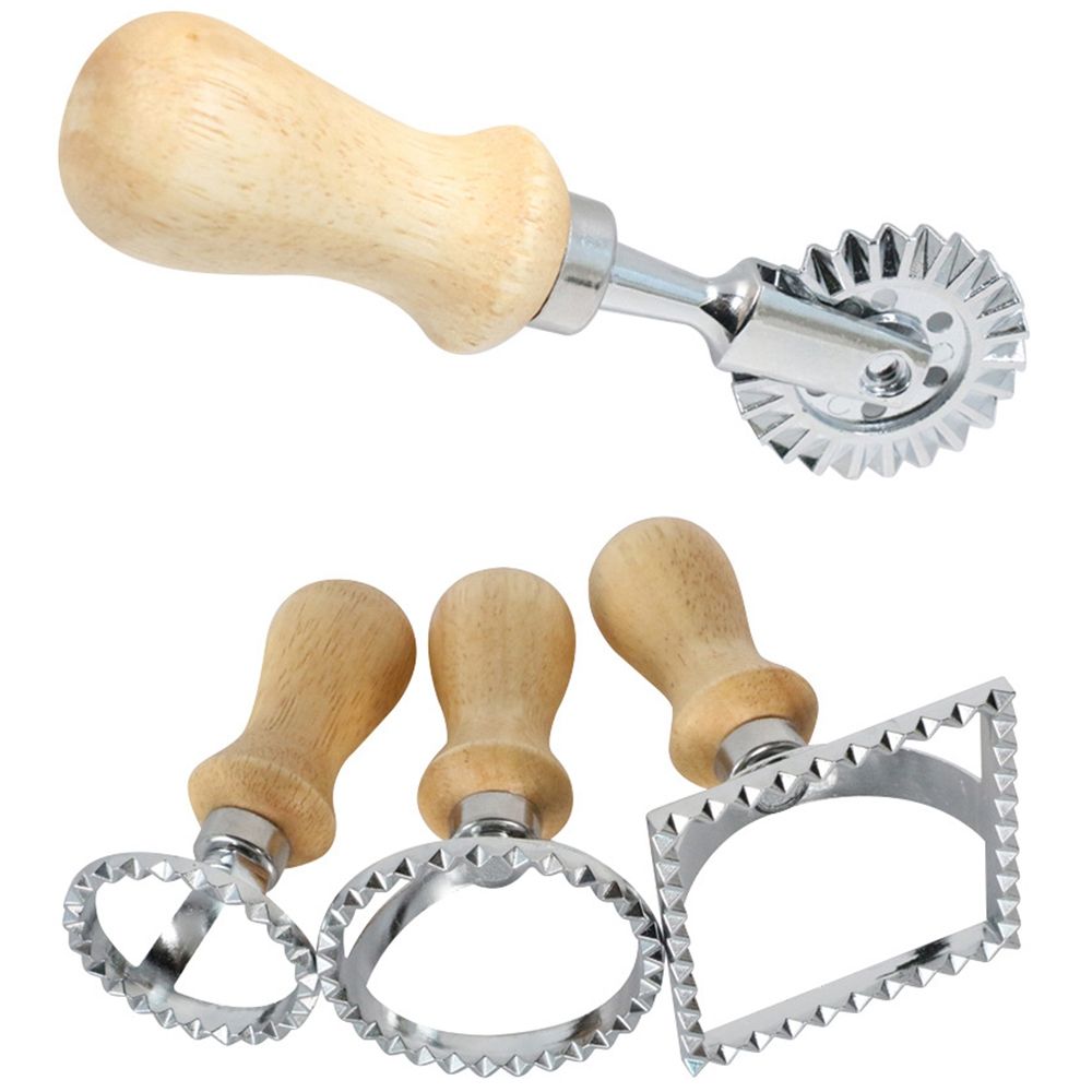 Ravioli Maker Cutter Stamp Set-Leading Dough Cutter and Press Stamps with Wooden Handle-For Ravioli, Pasta, Dumplings Lasagna Exquisite Product