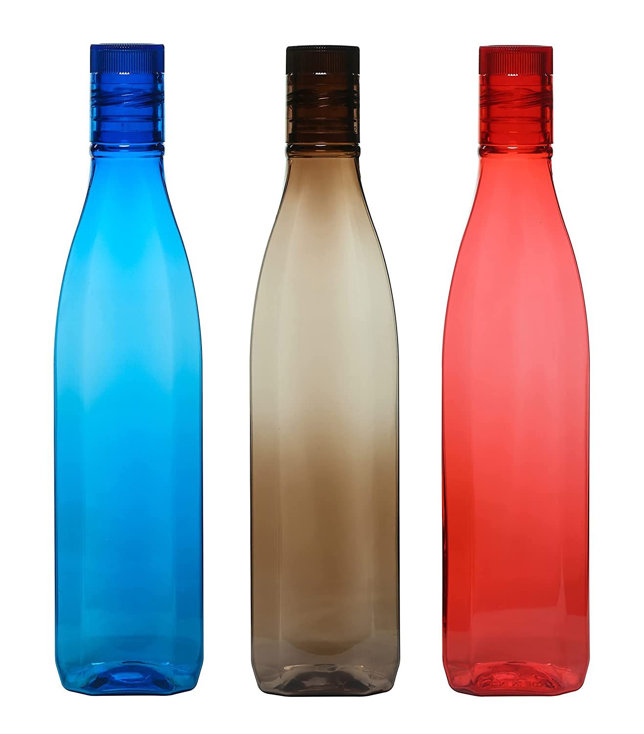 Diamond Shape For Summer, Very High Quality 1000ml BPA Free Transparent Water Bottle- Multicolor