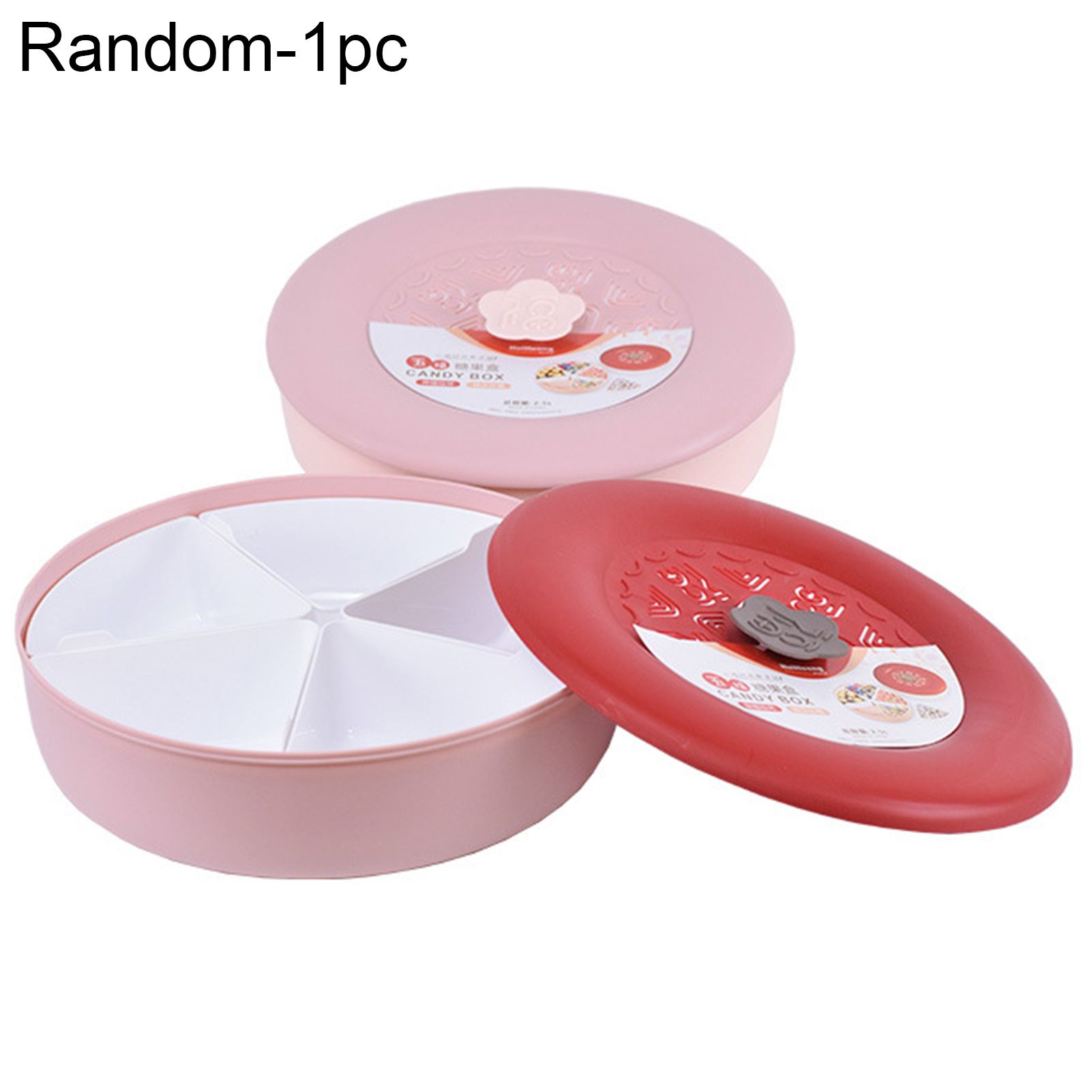 Fruit Plate Detachable Divided PP Practical Sealed Candy Storage Tray for Dining Room