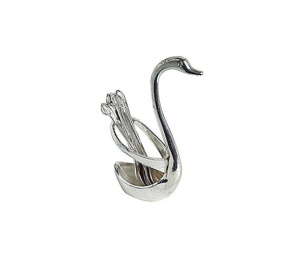Swan Spoon Set (6pcs) - Silver