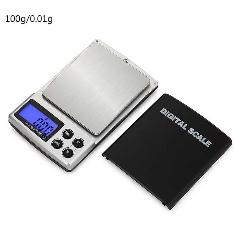 Mini Digital Scale High Accuracy 100/200/300/500/1000g 0.01/0.1g Backlight Electric Pocket Gram for Lightweight Jewelry
