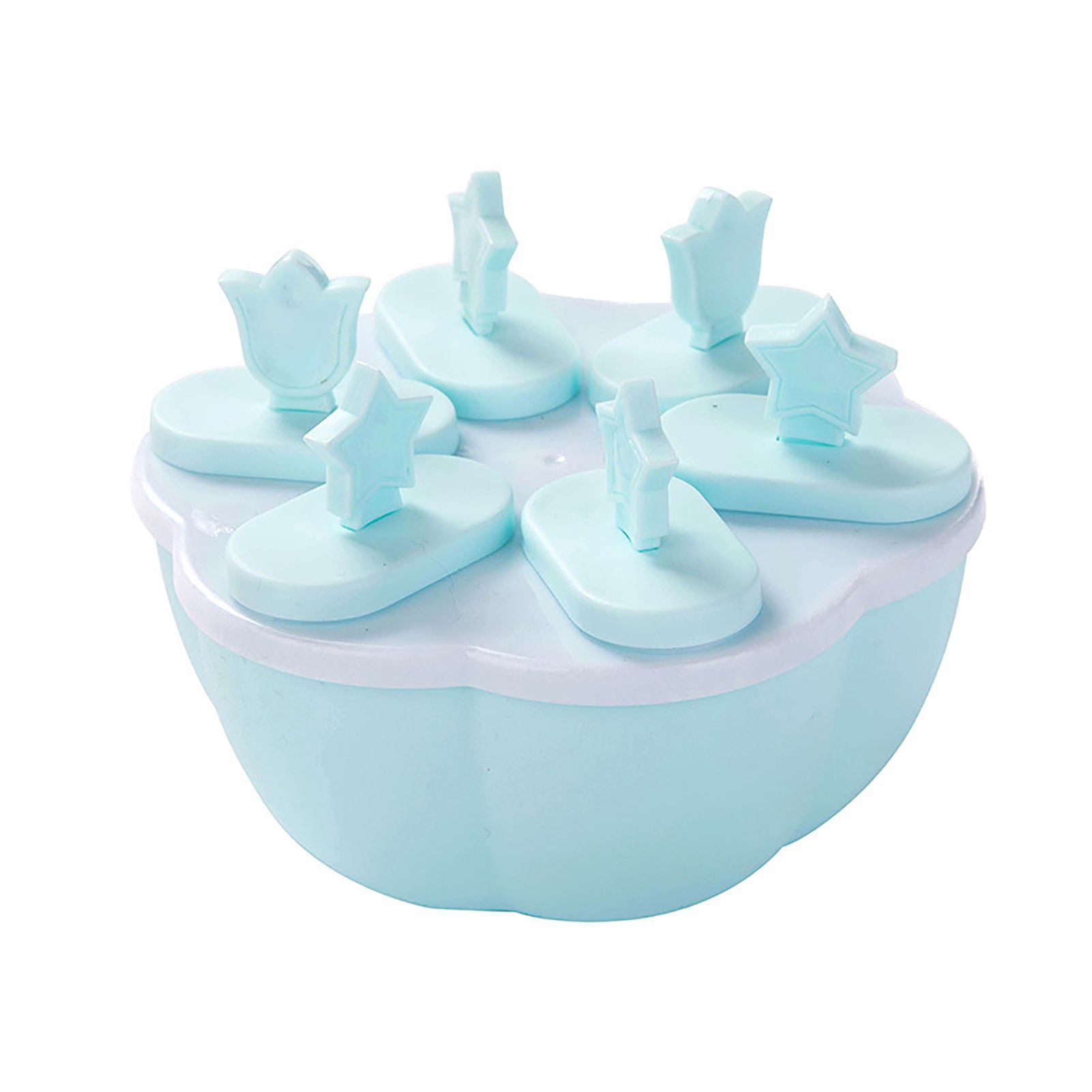 6/8 Cells DIY Ice Cream Mold Square PP Square Round Ice Cube Mould for Home