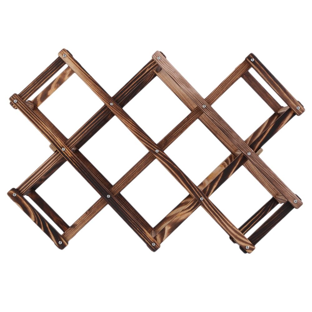 Wooden Red  Rk 3/6/10 Bottle Holder Mount Kitcn Bar Display lf