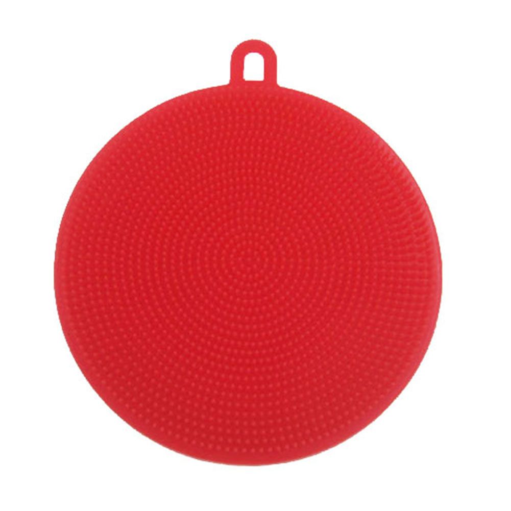 New Silicone Dish Washing Double Sided Scrubber Kitchen Cleaning Brush Pad Tool