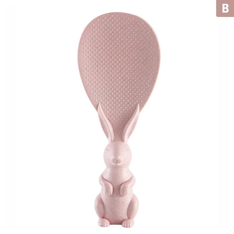 Wheat Straw Rabbit Spoon Can Stand Up Rabbit Rice Shovel Non-stick Rice Spoon