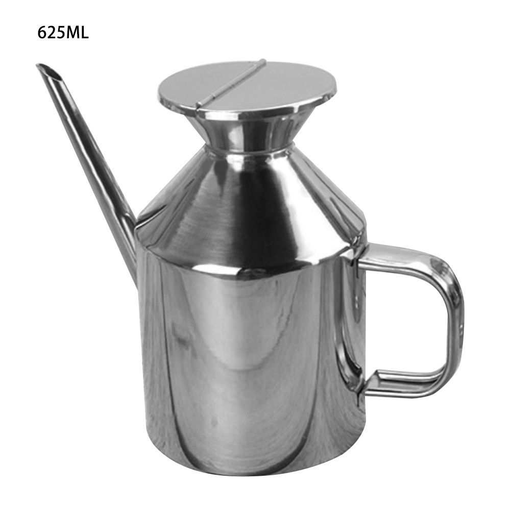 375/625ml Stainless Steel Kitchen Oil Sauce Pot Container Bottle Can Dispenser