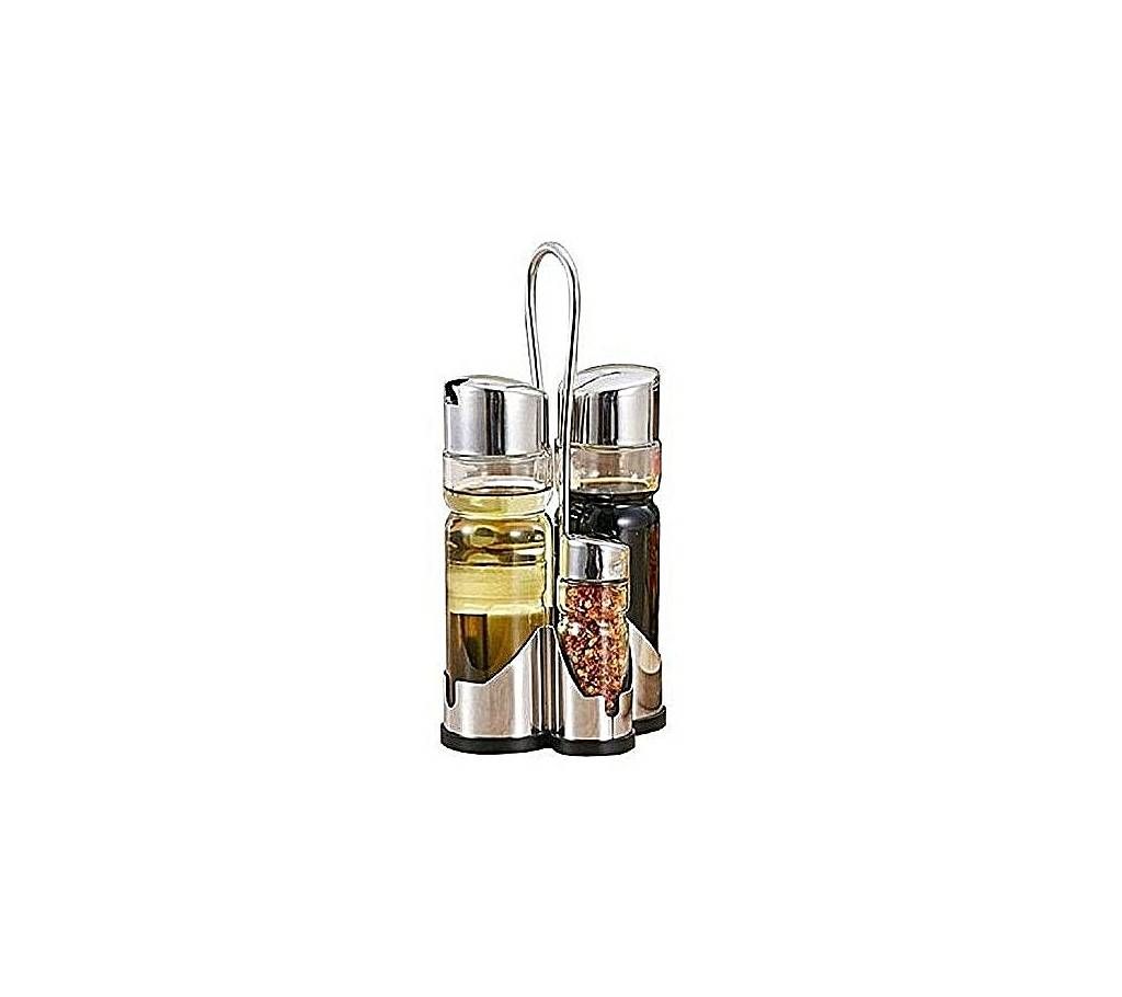 Spice Rack Set (4pcs) - Silver