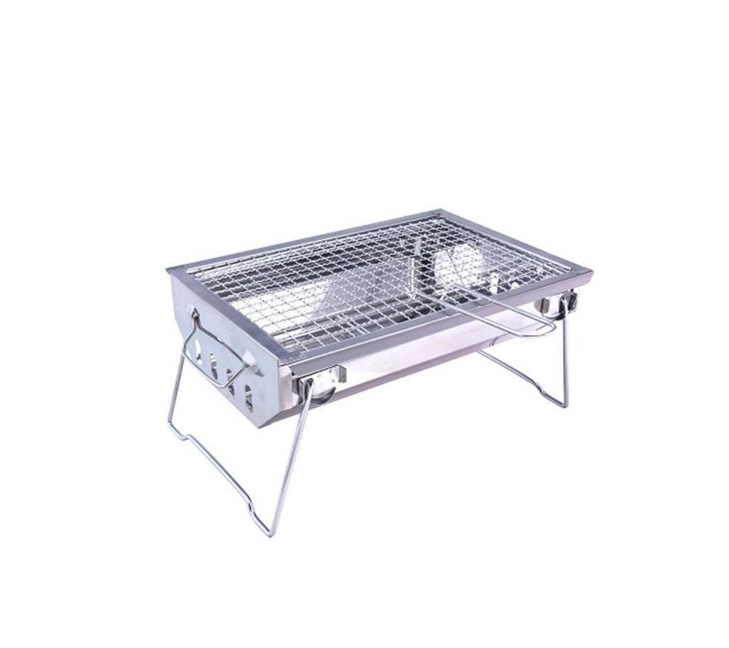 stainless still portable bbq grill - silver